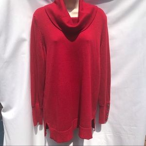 Lauren Ralph Lauren Red Cowl Neck Sweater